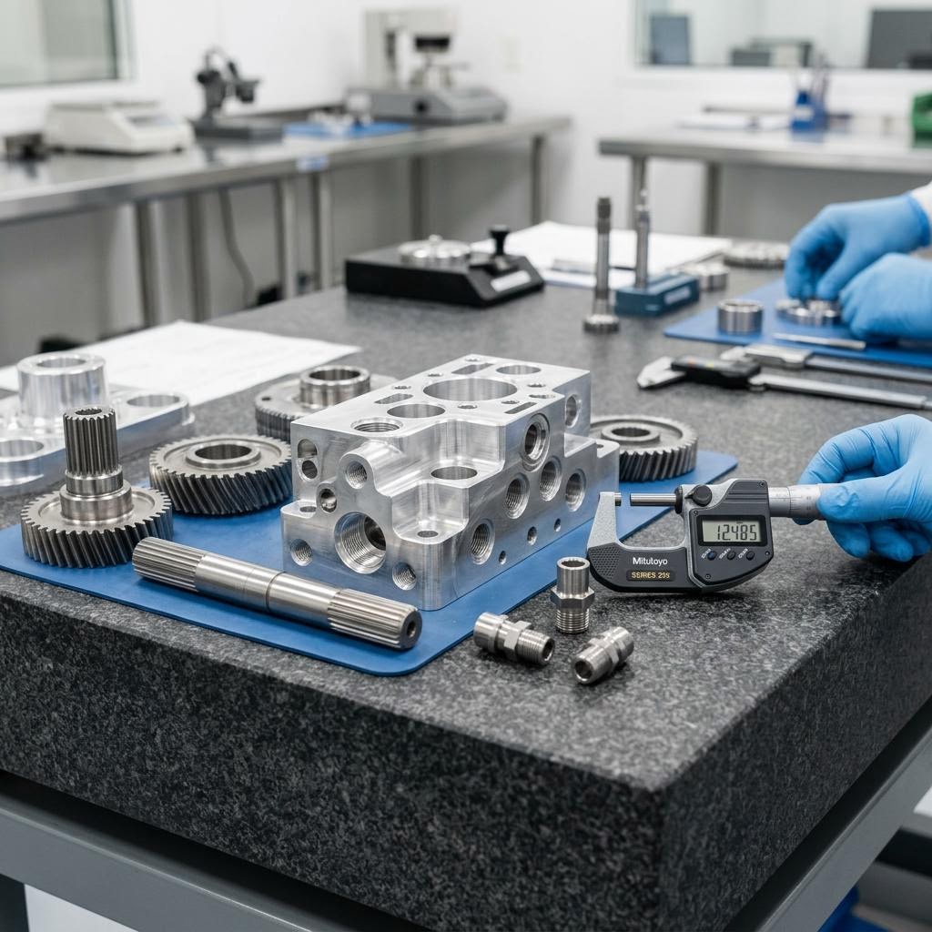 Precision inspection equipment used to verify Mikron parts